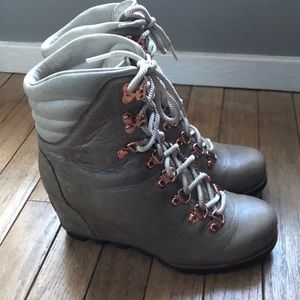 Rose Gold Sorel Wedges